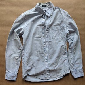 J Crew Men's Blue Oxford Button-Down Shirt Small